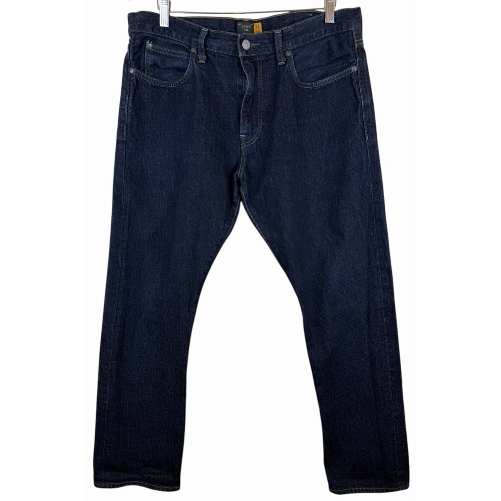 J‎ Crew 770 Straight Men's Jeans Dark Blue Wash Stretch Denim Size 34x30